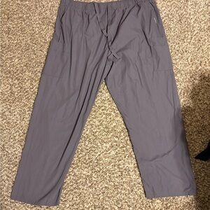 Men's Gray Cargo Scrub Pants